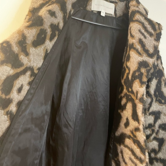 Veronica Beard Camille Jacquard Leopard Button Coat, Size 2, Wool and Alpaca - Picture 10 of 10